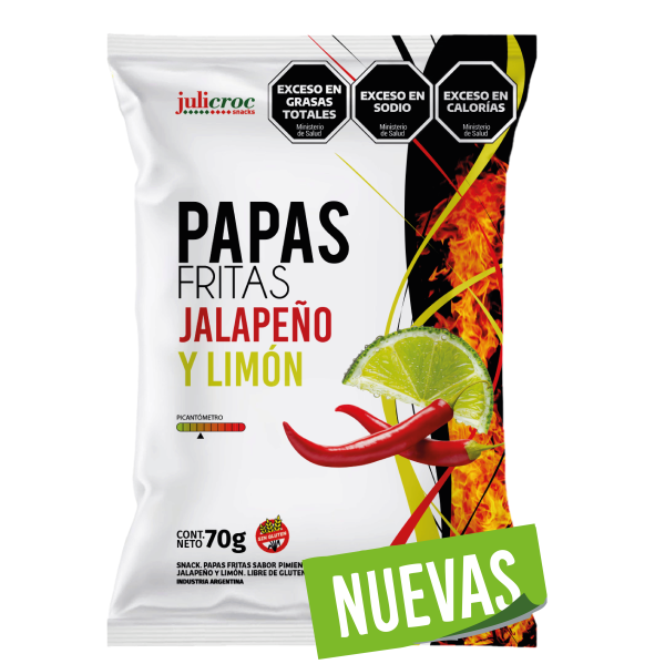 Papas fritas sabor Jalapeño y limón